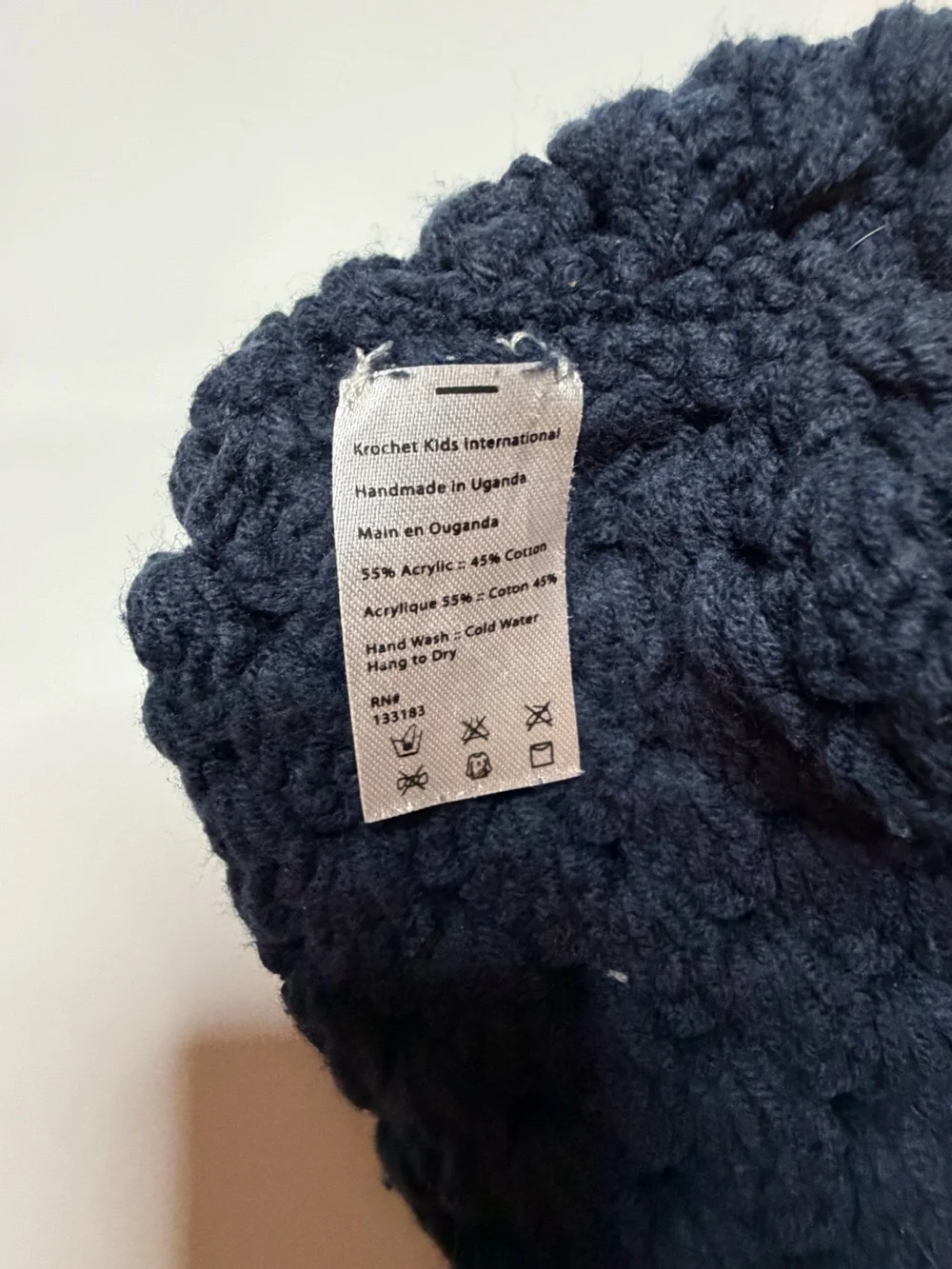Krochet Kids “the Hoot” Owl Earflap Hat - Navy Age 2-7
